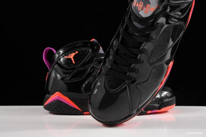 Rep LUCY Air 7 Retro Black Patent Jordan 313358-006 0729